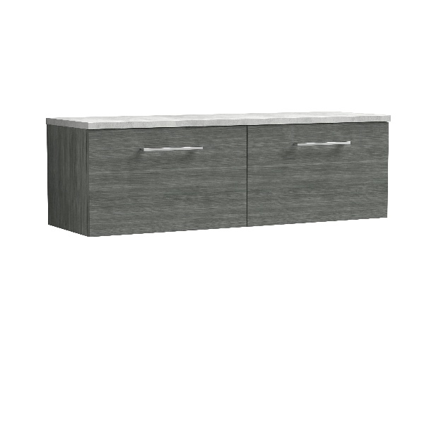 1200mm Wall Hung 2-Drawer Vanity & Laminate Worktop