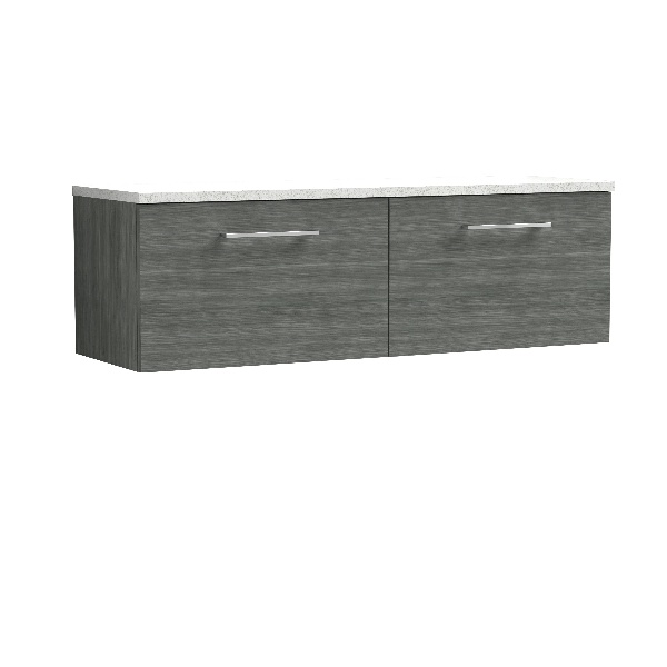 1200mm Wall Hung 2-Drawer Vanity & Laminate Worktop