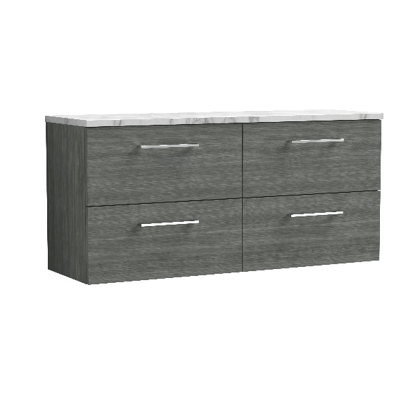 1200mm Wall Hung 4-Drawer Vanity & Laminate Worktop