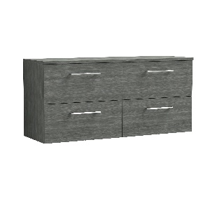 1200mm Wall Hung 4 Drawer Vanity & Worktop