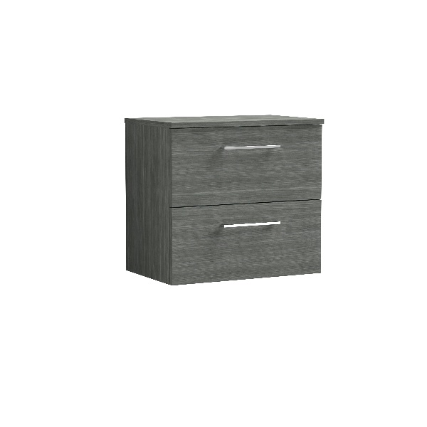 600mm Wall Hung 2 Drawer Vanity & Worktop