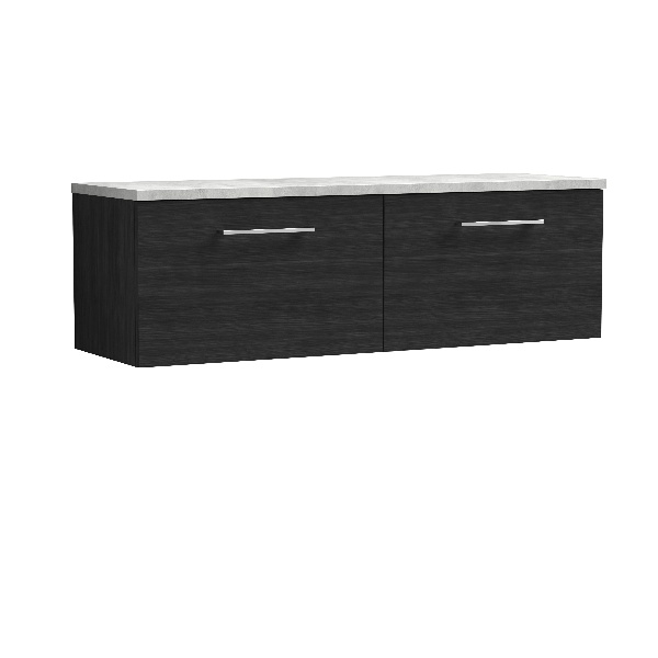 1200mm Wall Hung 2-Drawer Vanity & Laminate Worktop