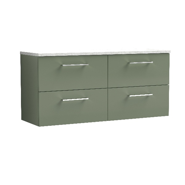 1200mm Wall Hung 4-Drawer Vanity & Laminate Worktop