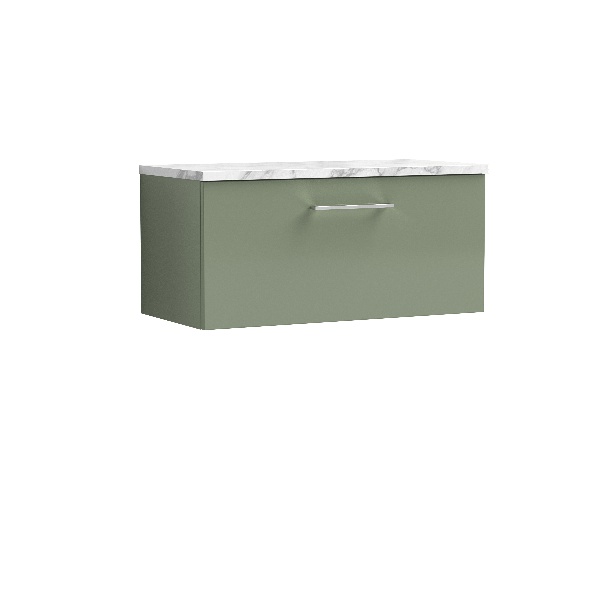 800mm Wall Hung 1-Drawer Vanity & Laminate Worktop