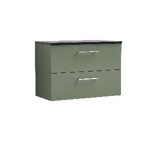 800mm Wall Hung 2 Drawer Vanity & Laminate Top