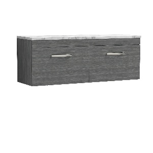 1200 Wall Hung 2-Drawer Unit & Laminate Worktop