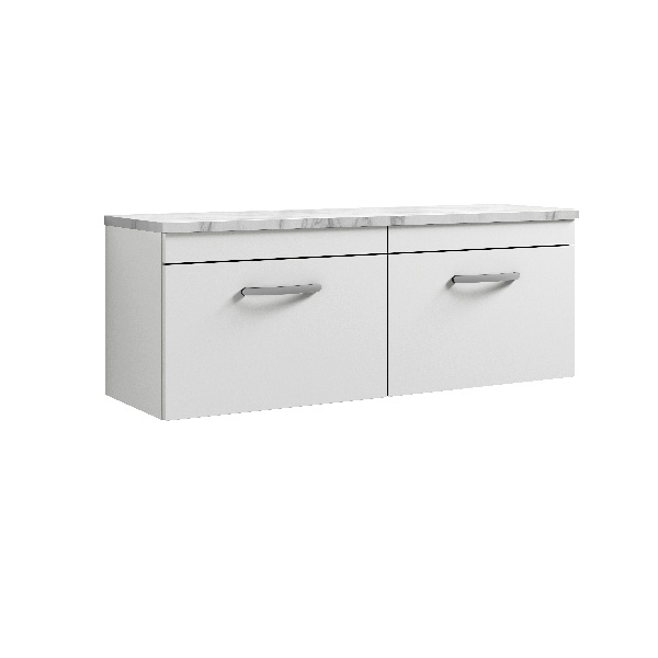 1200 Wall Hung 2-Drawer Unit & Laminate Worktop