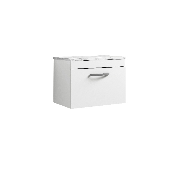 600 Wall Hung Single Drawer Unit & Laminate Worktop