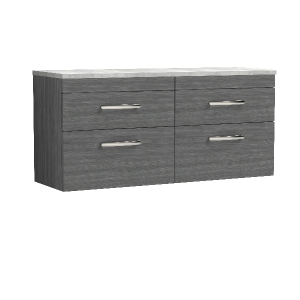 1200mm Wall Hung 4-Drawer Unit & Laminate Worktop