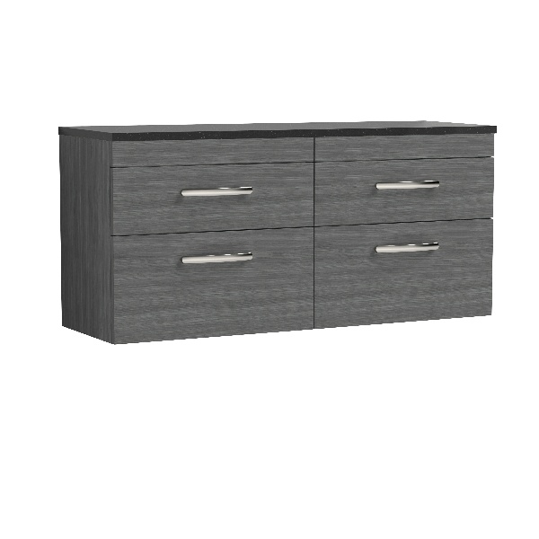 1200mm Wall Hung 4-Drawer Unit & Laminate Worktop