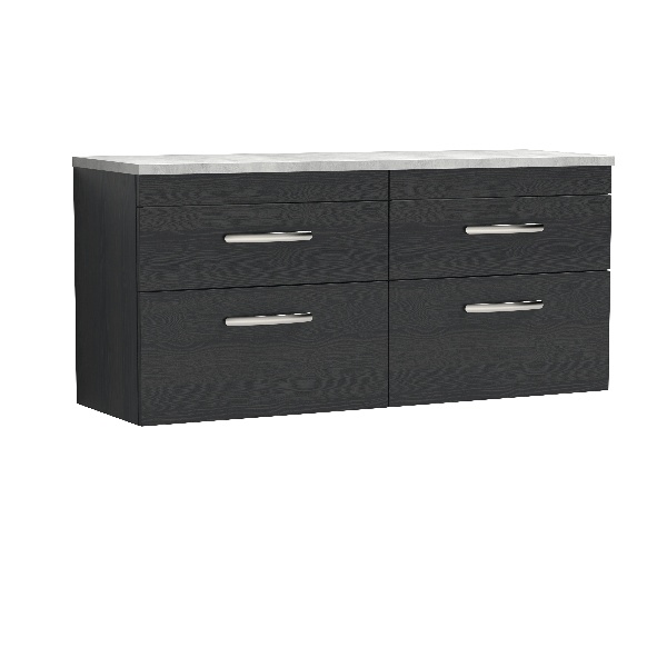 1200mm Wall Hung 4-Drawer Unit & Laminate Worktop