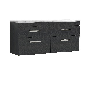 1200 Wall Hung 4-Drawer Unit & Laminate Worktop