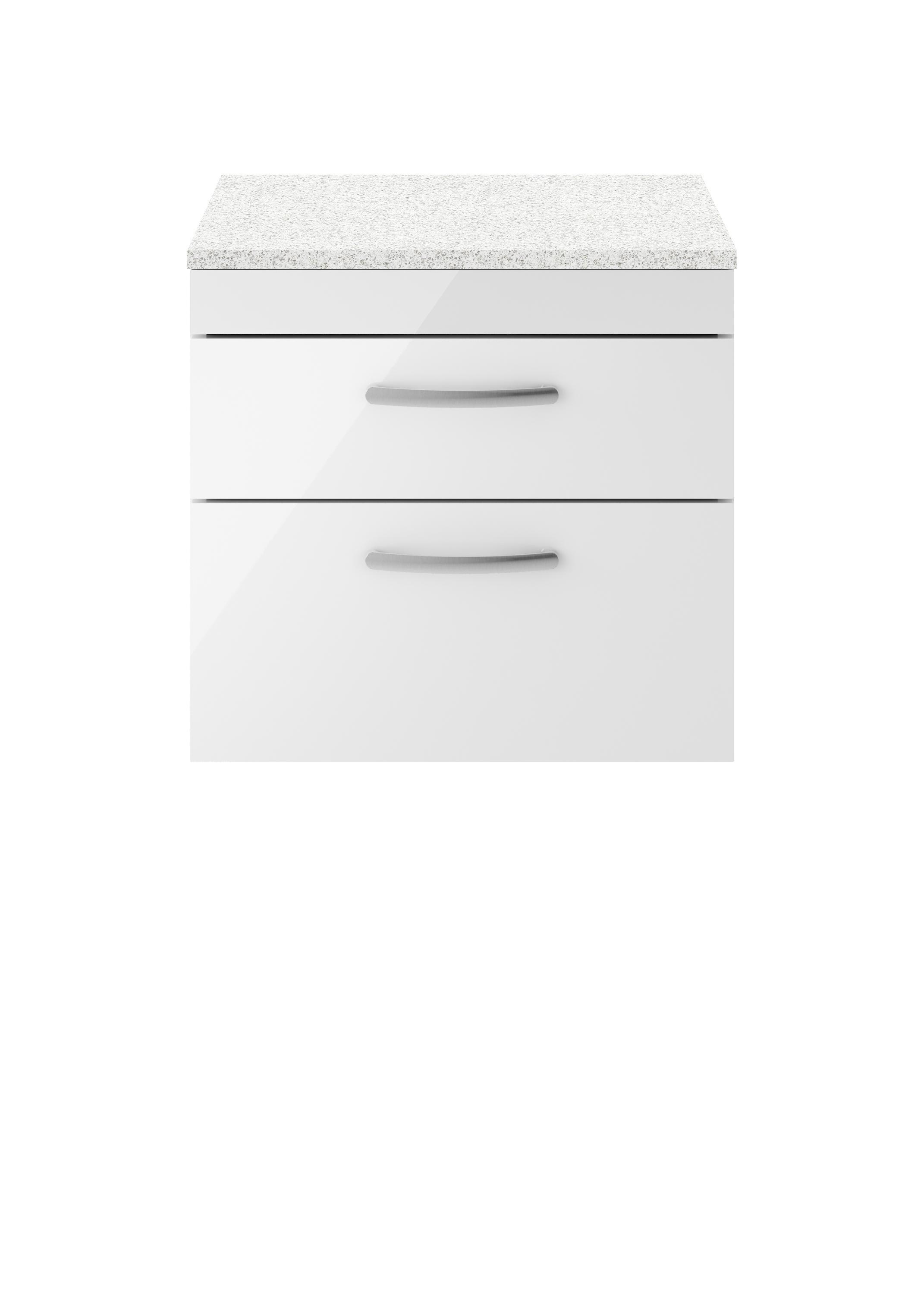 600mm Wall Hung Vanity With Sparkling White Worktop