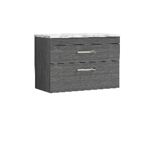 800 Wall Hung 2-Drawer Unit & Laminate Worktop