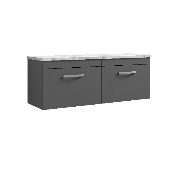 1200 Wall Hung 2-Drawer Unit & Laminate Worktop