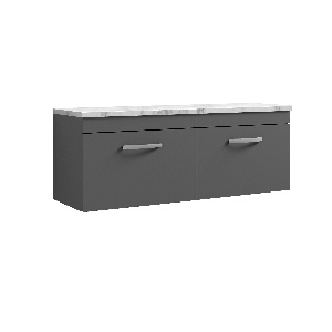 1200 Wall Hung 2-Drawer Unit & Laminate Worktop