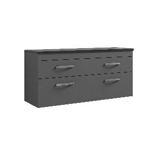 1200mm Wall Hung 4-Drawer Unit & Laminate Worktop