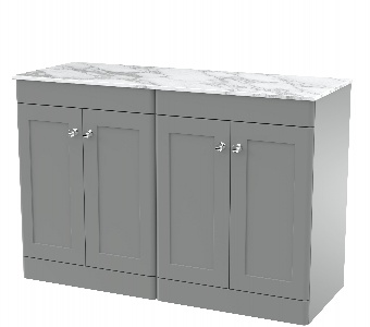 1200mm Floor Standing 4-Door Vanity with Marble Top