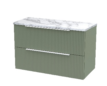 800mm Wall Hung 2-Drawer Vanity & Laminate Worktop