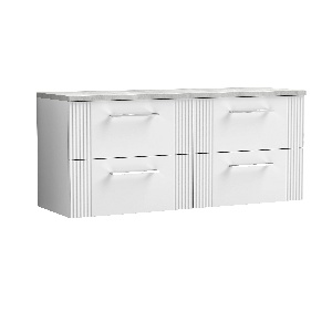 1200 Wall Hung 4-Drawer Vanity & Laminate Worktop