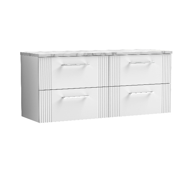 1200 Wall Hung 4-Drawer Vanity & Laminate Worktop