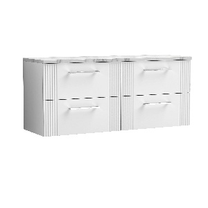 1200 Wall Hung 4-Drawer Vanity & Laminate Worktop