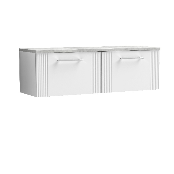 1200 Wall Hung 2-Drawer Vanity & Laminate Worktop