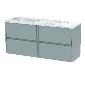 1200mm Wall Hung 4-Drawer Unit & Laminate Worktop