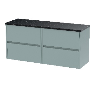 1200mm Wall Hung 4-Drawer Unit & Laminate Worktop