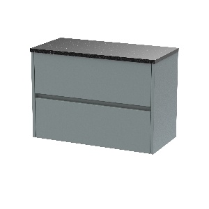 800mm Wall Hung 2 Drawer Unit & Worktop