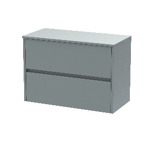 800mm Wall Hung 2 Drawer Unit & Worktop