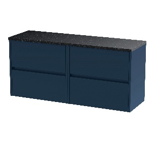 1200mm Wall Hung 4-Drawer Unit & Laminate Worktop