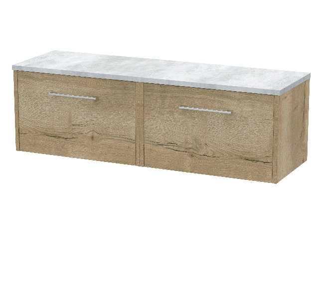 1200 Wall Hung 2-Drawer Vanity & Laminate Worktop