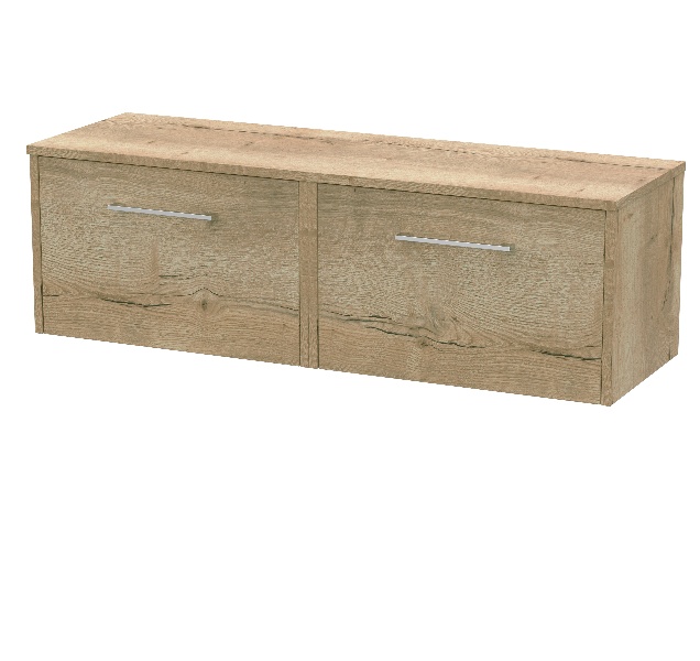 1200mm Wall Hung 2 Drawer Vanity & Worktop