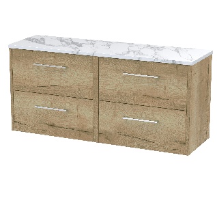 1200 Wall Hung 4-Drawer Vanity & Laminate Worktop