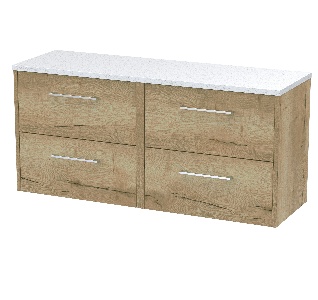 1200 Wall Hung 4-Drawer Vanity & Laminate Worktop