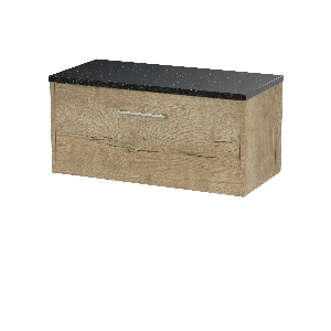 800mm Wall Hung Single Drawer Vanity & Laminate Top