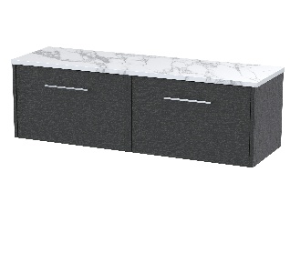 600 Wall Hung Single Drawer Vanity & Laminate Worktop