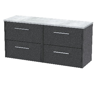 1200 Wall Hung 4-Drawer Vanity & Laminate Worktop