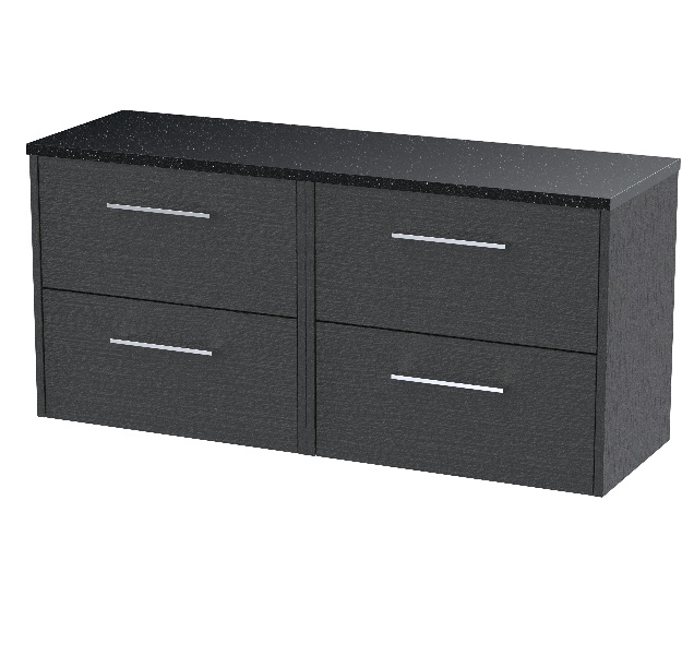 1200 Wall Hung 4-Drawer Vanity & Laminate Worktop