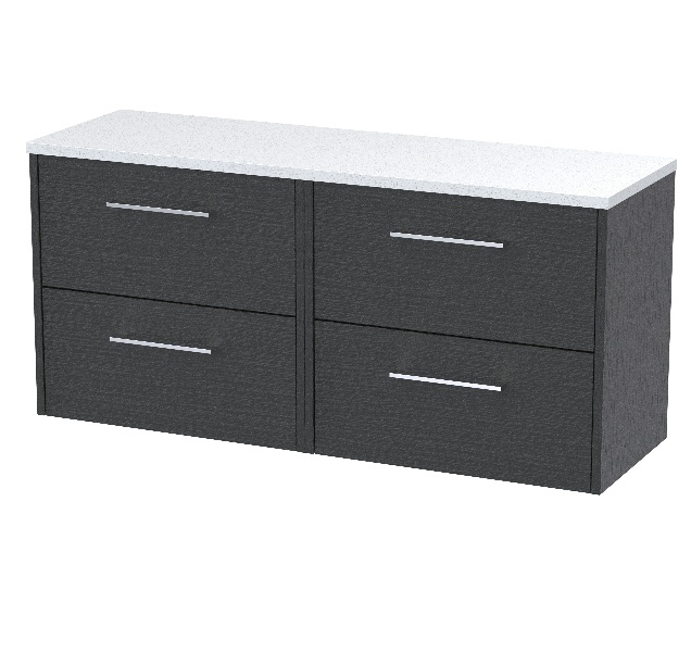 1200 Wall Hung 4-Drawer Vanity & Laminate Worktop