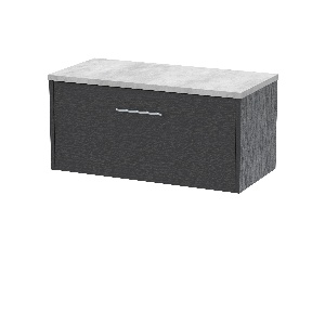 800mm Wall Hung Single Drawer Vanity & Laminate Top