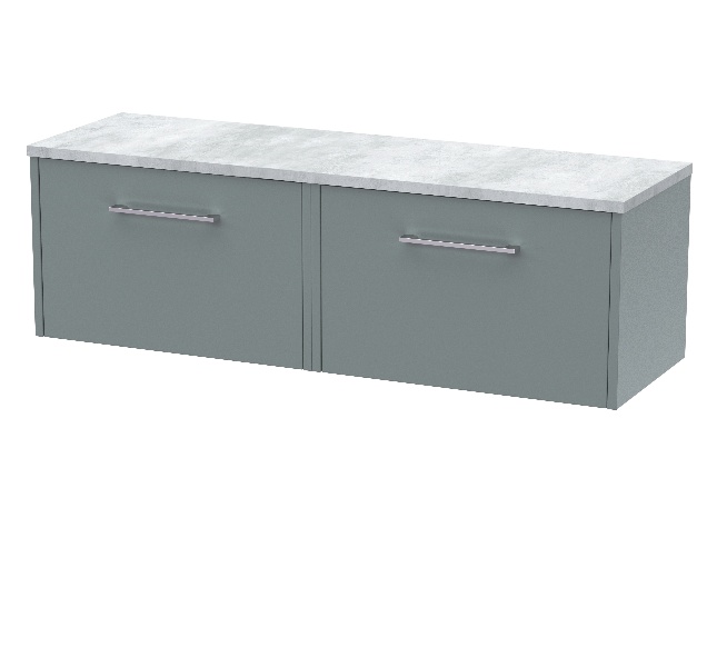 1200 Wall Hung 2-Drawer Vanity & Laminate Worktop