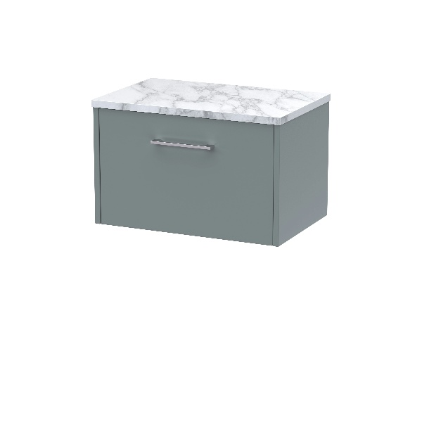 600 Wall Hung Single Drawer Vanity & Laminate Worktop