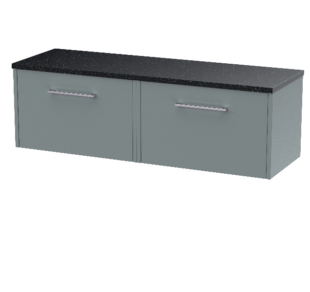 1200 Wall Hung 2-Drawer Vanity & Laminate Worktop