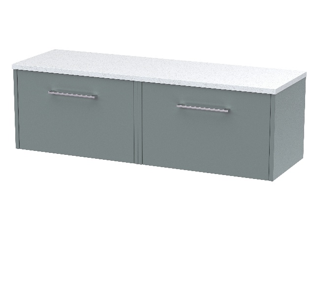 1200 Wall Hung 2-Drawer Vanity & Laminate Worktop