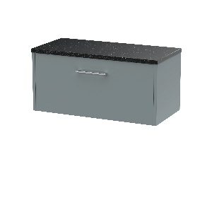 800mm Wall Hung Single Drawer Vanity & Laminate Top