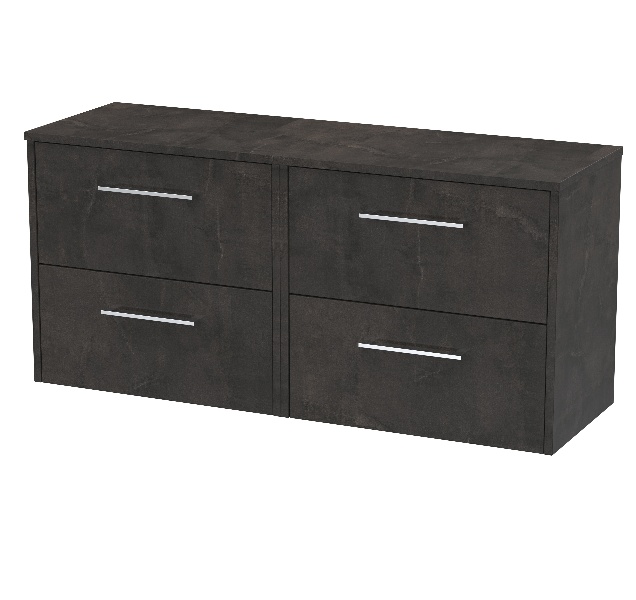 1200mm Wall Hung 4 Drawer Vanity & Worktop