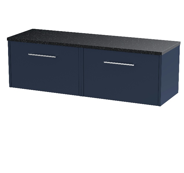 1200 Wall Hung 2-Drawer Vanity & Laminate Worktop