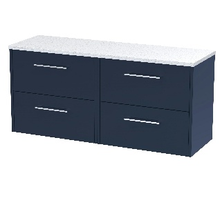 1200 Wall Hung 4-Drawer Vanity & Laminate Worktop